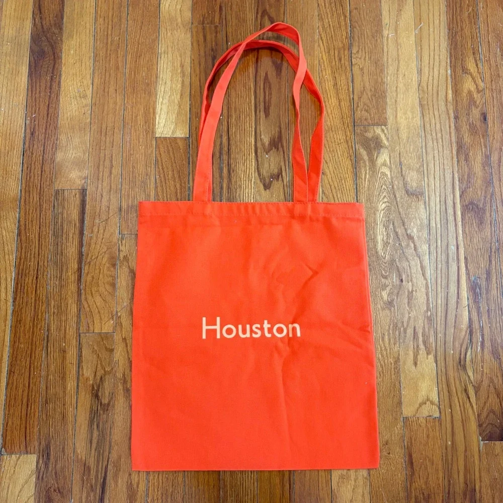 Outdoor Voices Tote Bag Orange Houston Graphic Canvas